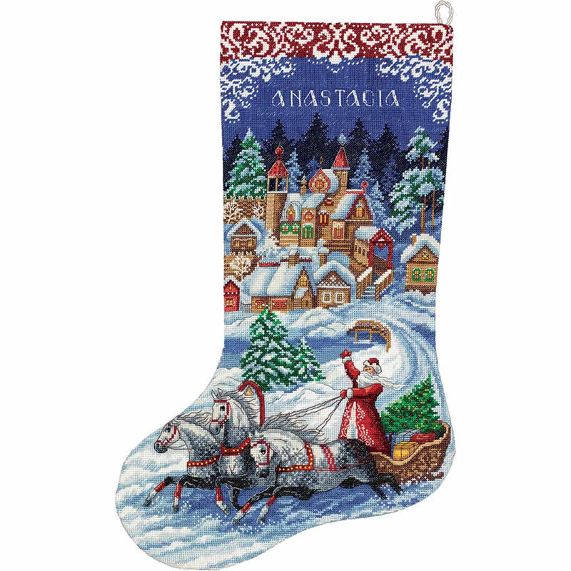 Cross stitch kit Fairytale Christmas Stocking - PANNA > PANNA