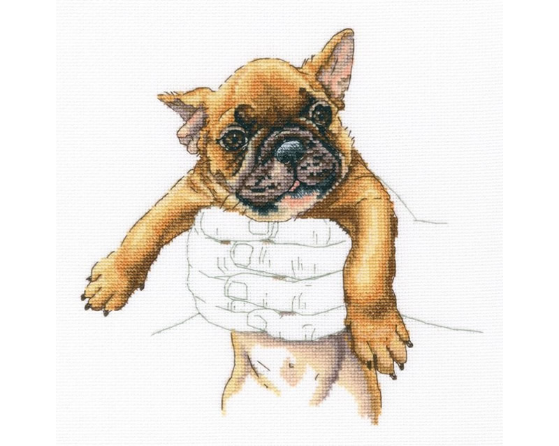 Cross stitch kit In Palms - French Bulldog - RTO > Collection M > RTO ...