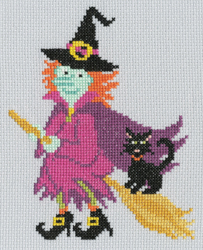 Borduurpakket Kate Hadfield - Spooky - Witch - Bothy Threads