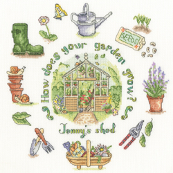 Cross stitch kit Amanda Loverseed - How Does Your Garden Grow? - Bothy Threads