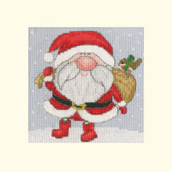 Cross stitch kit Jenny Barton - Jolly Santa - Bothy Threads
