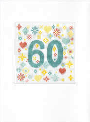 Borduurpakket Card - Congratulations 60 - Heritage Crafts