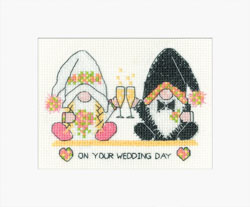 Cross stitch kit Card - Wedding Day Greetings - Heritage Crafts