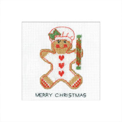 Cross stitch kit Gingerbread Card - Baker Girl - Heritage Crafts