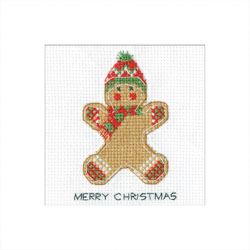 Cross stitch kit Gingerbread Card - Winter Hat - Heritage Crafts