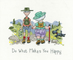Cross stitch kit Do What Makes You Happy - Heritage Crafts