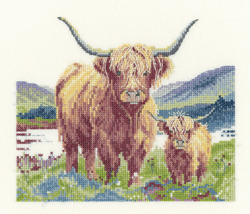 Cross stitch kit Highland Harmony - Heritage Crafts