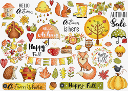 Cross stitch kit Autumn Sampler - Leti Stitch