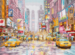 Borduurpakket New York Times Square - Leti Stitch