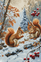 Cross stitch kit Joy of The Squirrels - Luca-S