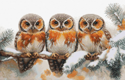 Borduurpakket Owls in The Silence of Winter - Luca-S