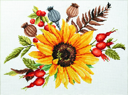 Pre-printed cross stitch kit Autumn Bouquet - Needleart World