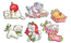 Cross stitch chart Christmas Kitties Ornaments incl. treasures - Leti Stitch