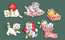 Cross stitch chart Christmas Kitties Ornaments incl. treasures - Leti Stitch