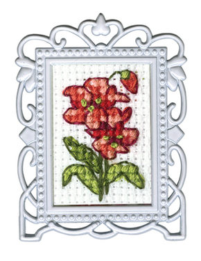 Borduurpakket Framed Art Red Flower - RTO