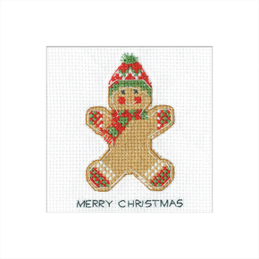 Borduurpakket Gingerbread Card - Winter Hat - Heritage Crafts