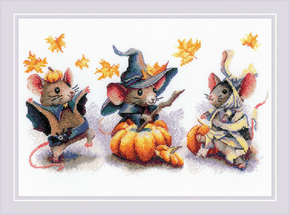 Borduurpakket Spooky Mouse Trio - RIOLIS