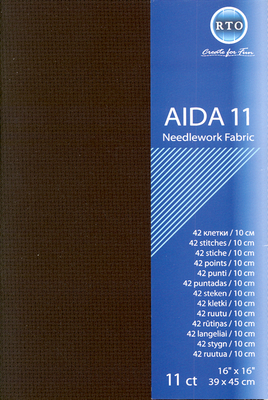 Borduurstof Aida 11 count - Black - RTO