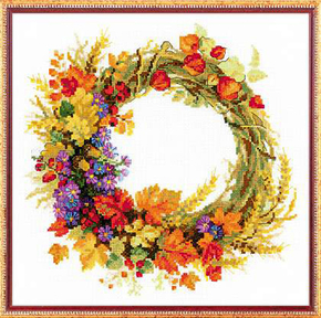 Cross Stitch Kit Wreath with Weath - RIOLIS