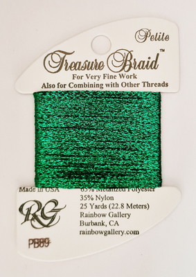 Petite Treasure Braid - Racing Green - Rainbow Gallery