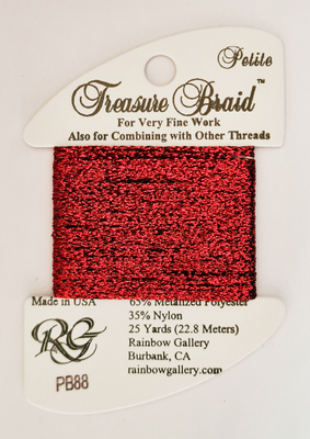 Petite Treasure Braid - Madeira Red - Rainbow Gallery